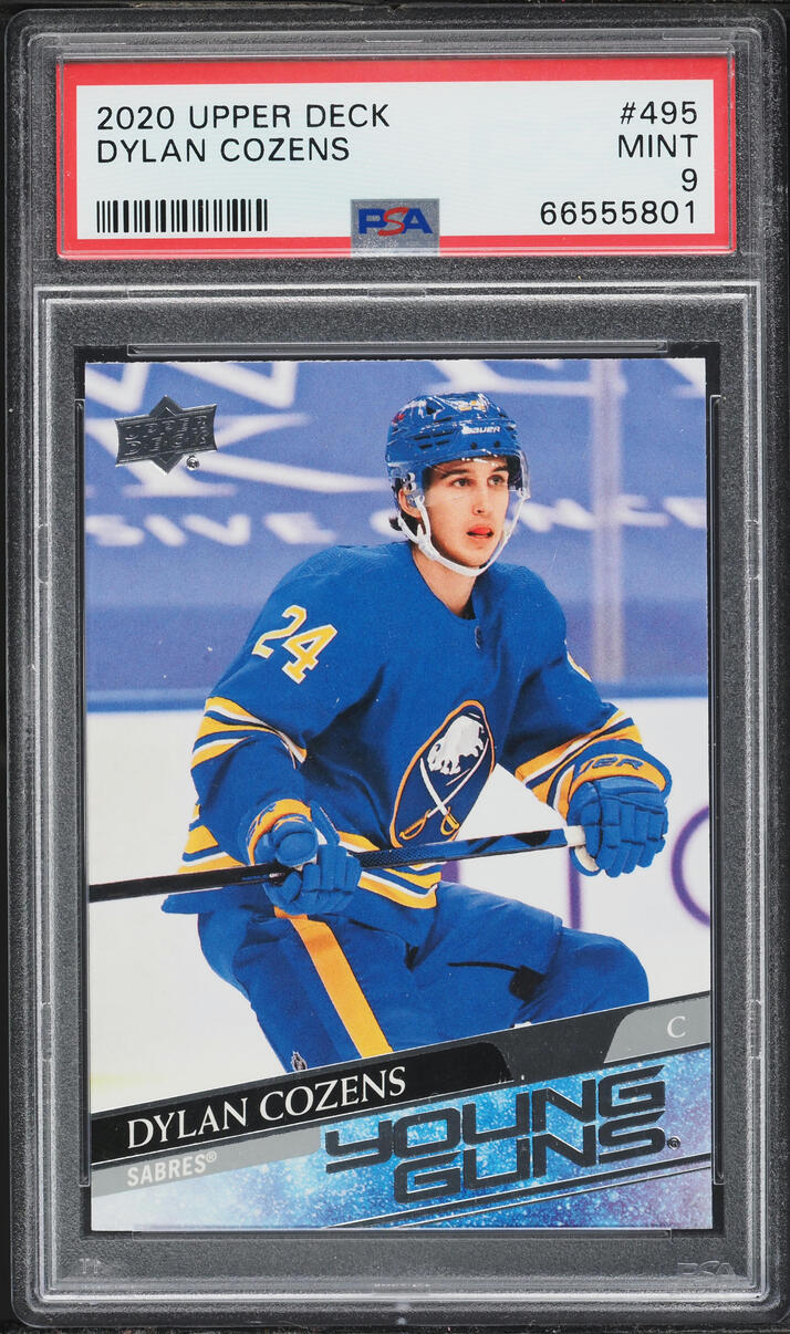 2020 Upper Deck Young Guns Dylan Cozens ROOKIE #495 PSA 9 MINT