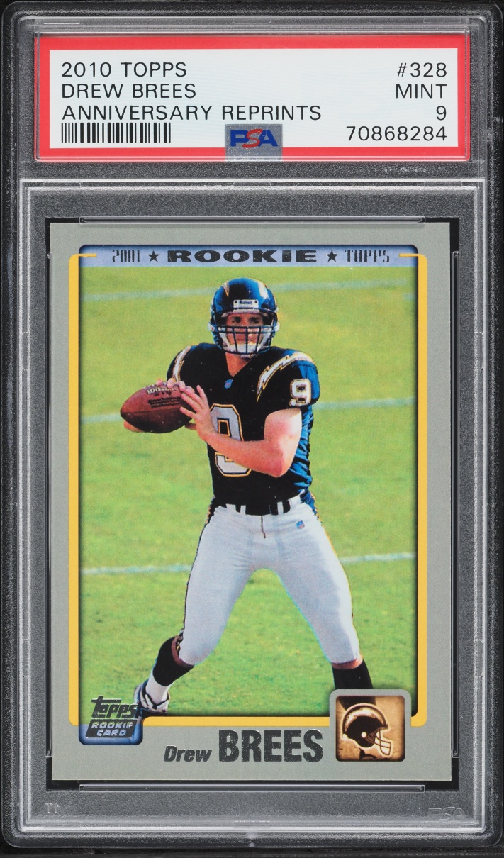2010 Topps Anniversary Reprints Drew Brees #328 PSA 9 MINT