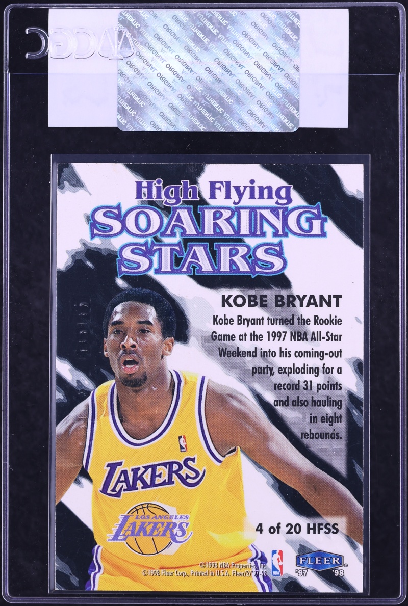 1997 Fleer High Flying Soaring Stars Kobe Bryant #4HFSS CGC AUTH