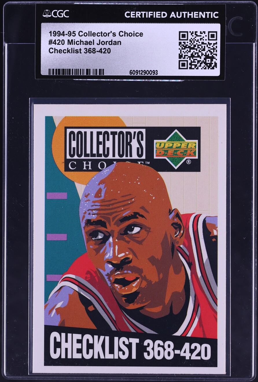 1994 Collector's Choice Checklist 368-420 Michael Jordan #420 CGC AUTH