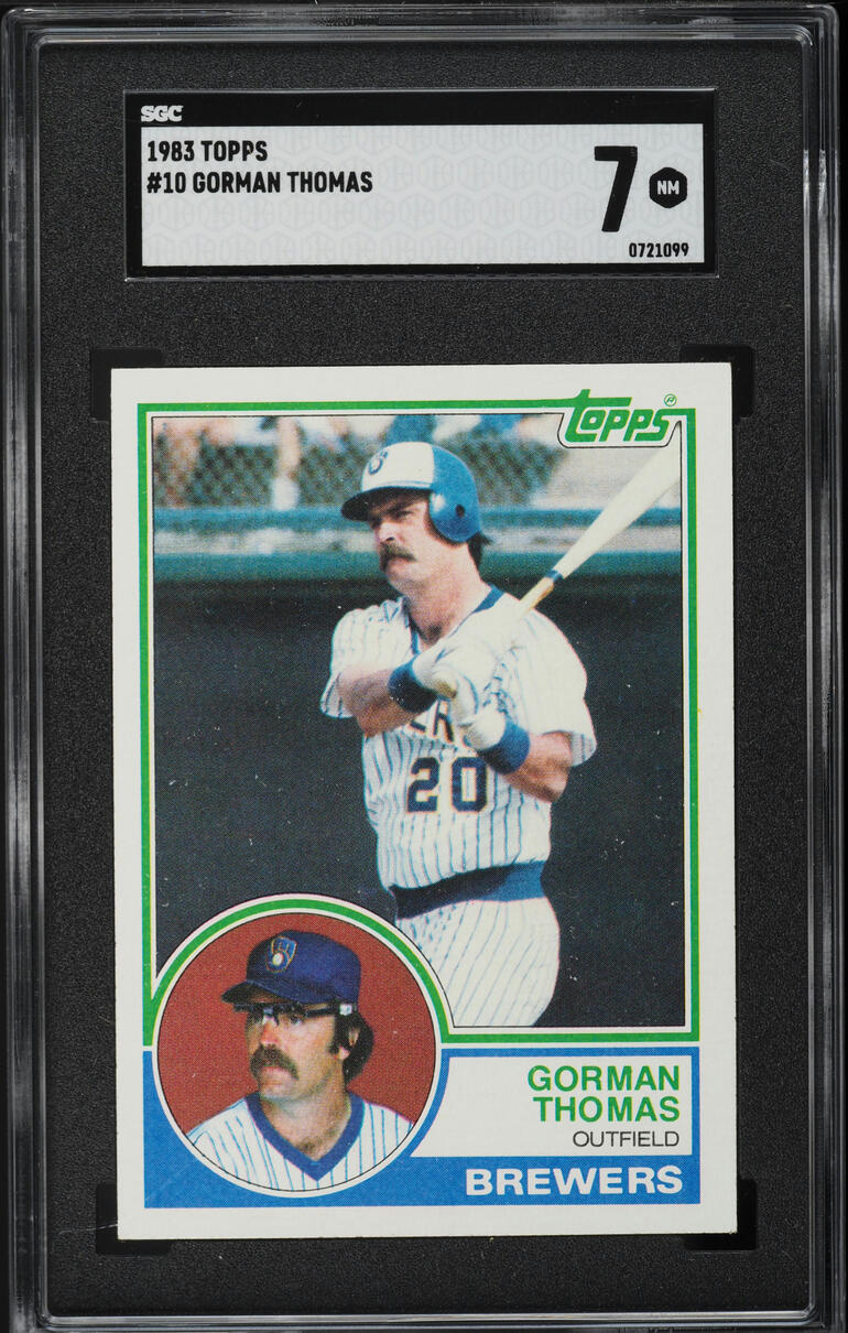1983 Topps Gorman Thomas #10 SGC 7 NRMT