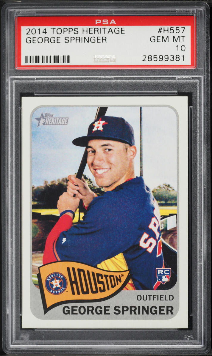 2014 Topps Heritage George Springer ROOKIE #H557 PSA 10 GEM MINT