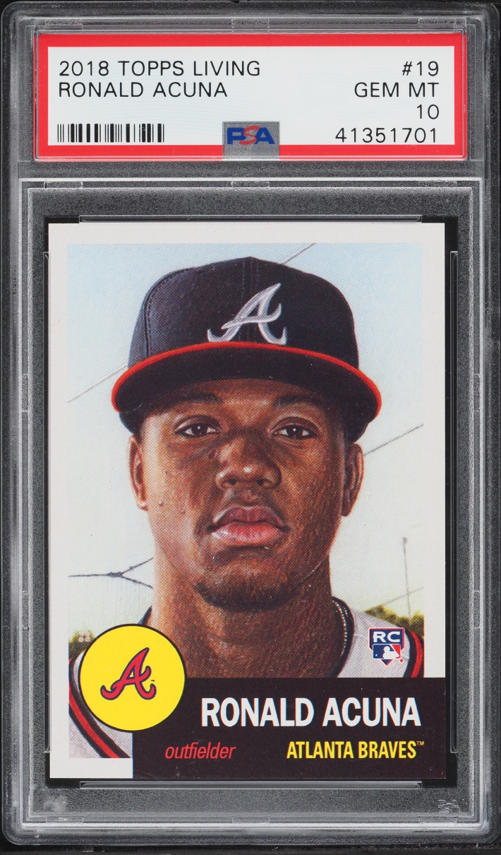 2018 Topps Living Ronald Acuna Jr. ROOKIE #19 PSA 10 GEM MINT