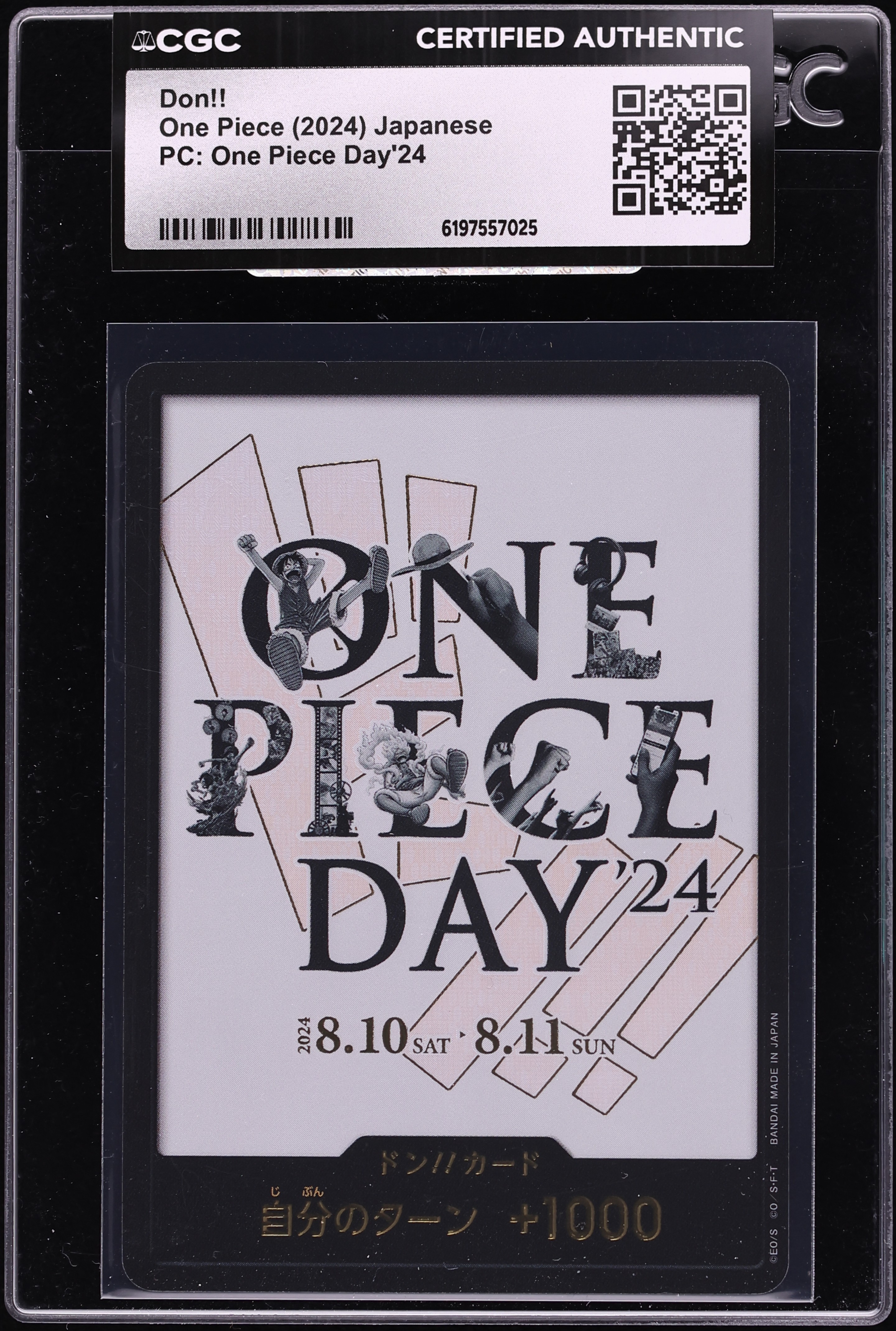 2024 One Piece Japanese Premium Collection Day Don!! CGC AUTH