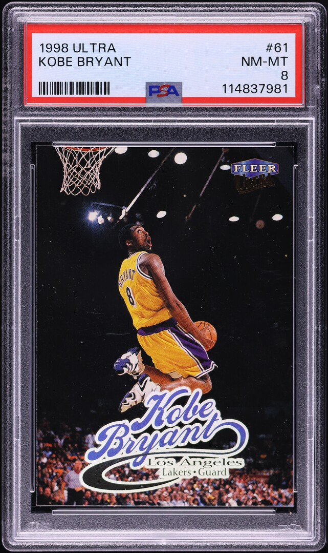 1998 Ultra Basketball Kobe Bryant #61 PSA 8 NM-MT