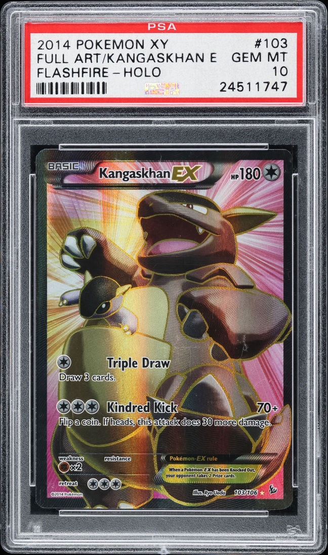 2014 Pokemon XY Flashfire Full Art Kangaskhan EX #103 PSA 10 GEM MINT