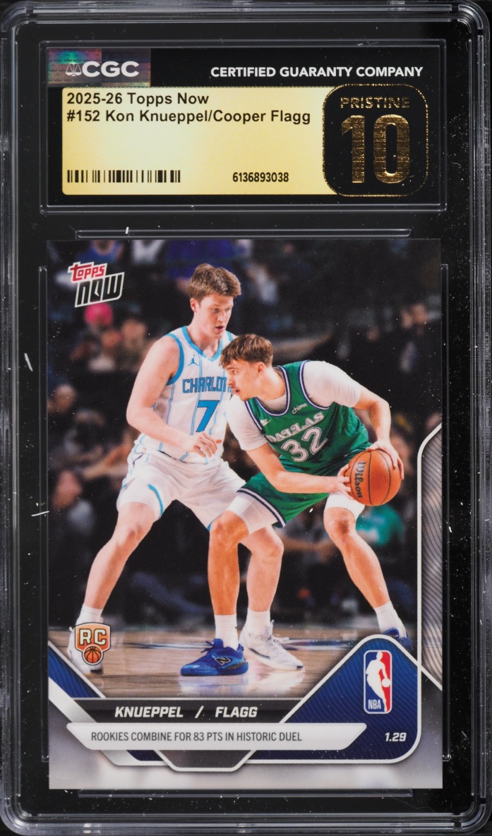 2025 Topps Now Kon Knueppel Cooper Flagg ROOKIE #152 CGC 10 PRISTINE
