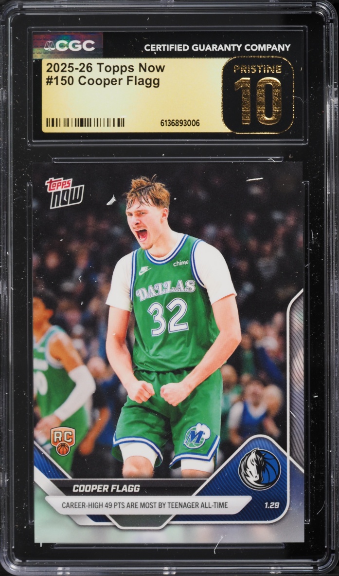 2025 Topps Now Cooper Flagg ROOKIE #150 CGC 10 PRISTINE