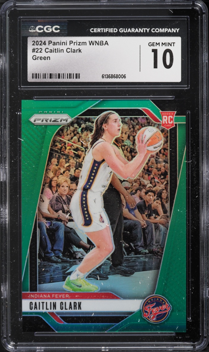 2024 Panini Prizm WNBA Green Caitlin Clark ROOKIE #22 CGC 10 GEM MINT