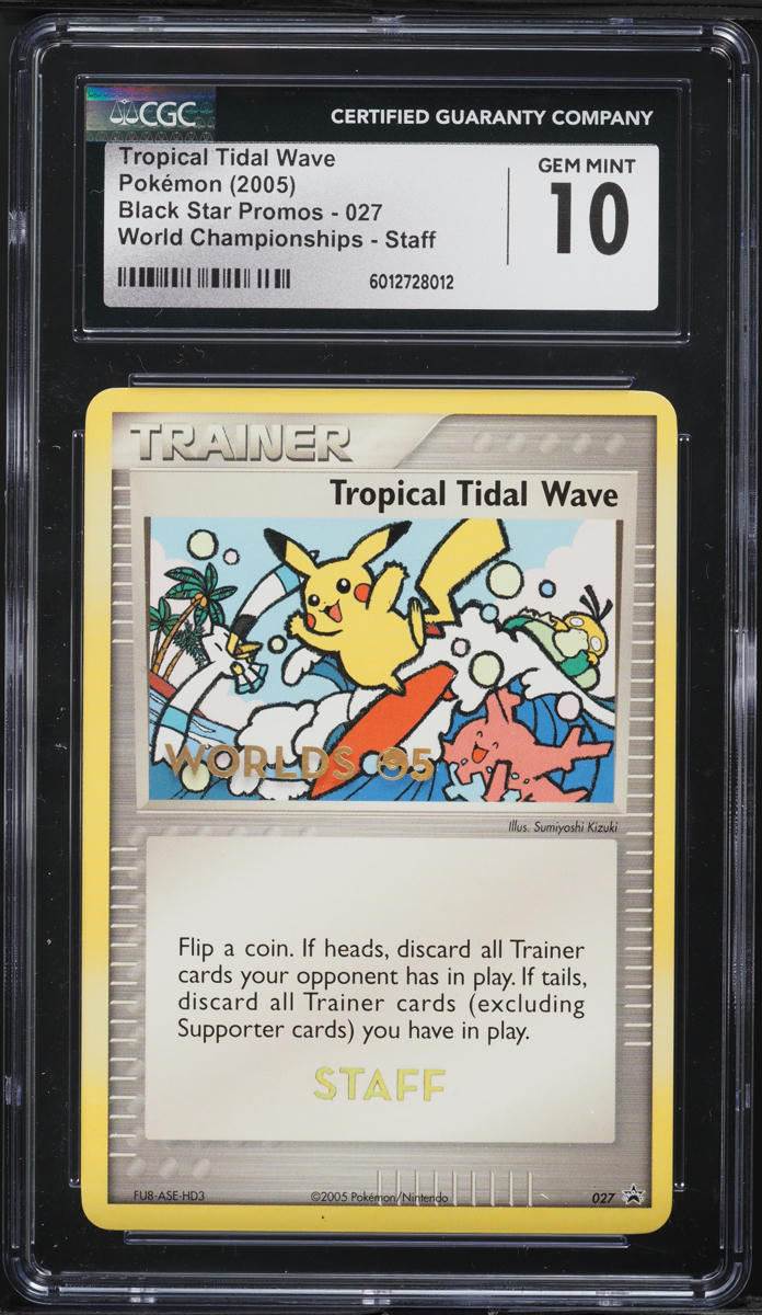 2005 Pokemon Promo World Championships Staff Tropical Tidal Wave #27 CGC 10 GEM