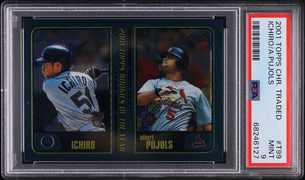 2001 Upper Deck Victory Ichiro Suzuki ROOKIE BAT PATCH #564 BGS 8