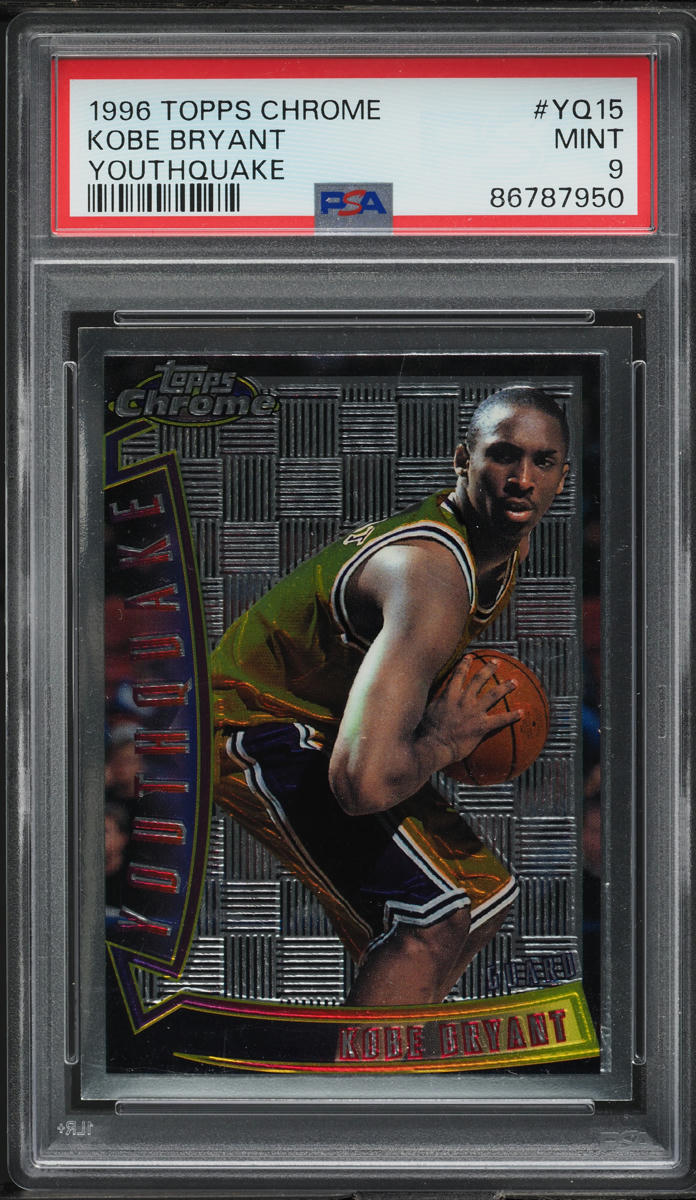 1996 Topps Chrome Youthquake Kobe Bryant ROOKIE #YQ15 PSA 9