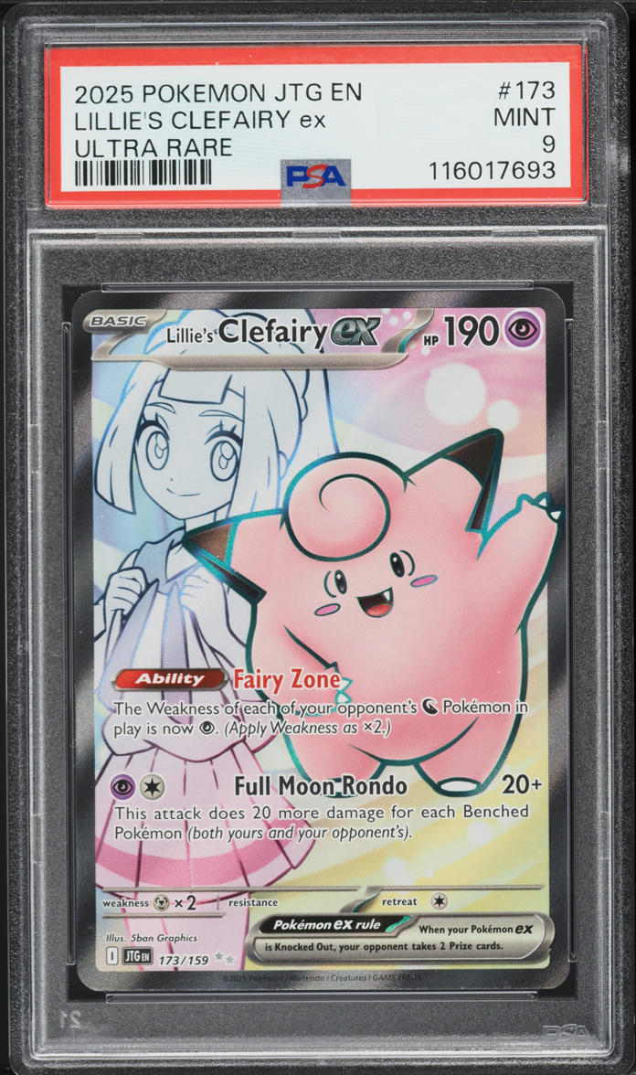 2025 Pokemon SV Journey Together Full Art Lillie's Clefairy ex #173 PSA 9 MINT