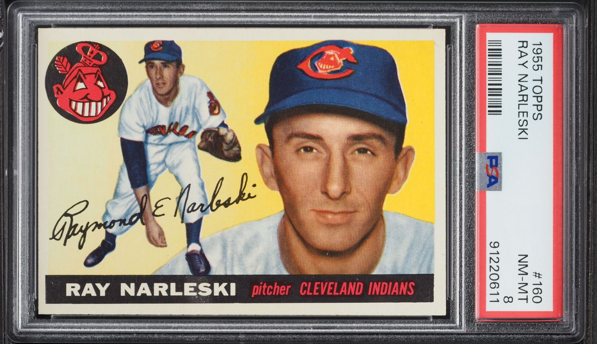 1955 Topps Ray Narleski #160 PSA 8 NM-MT