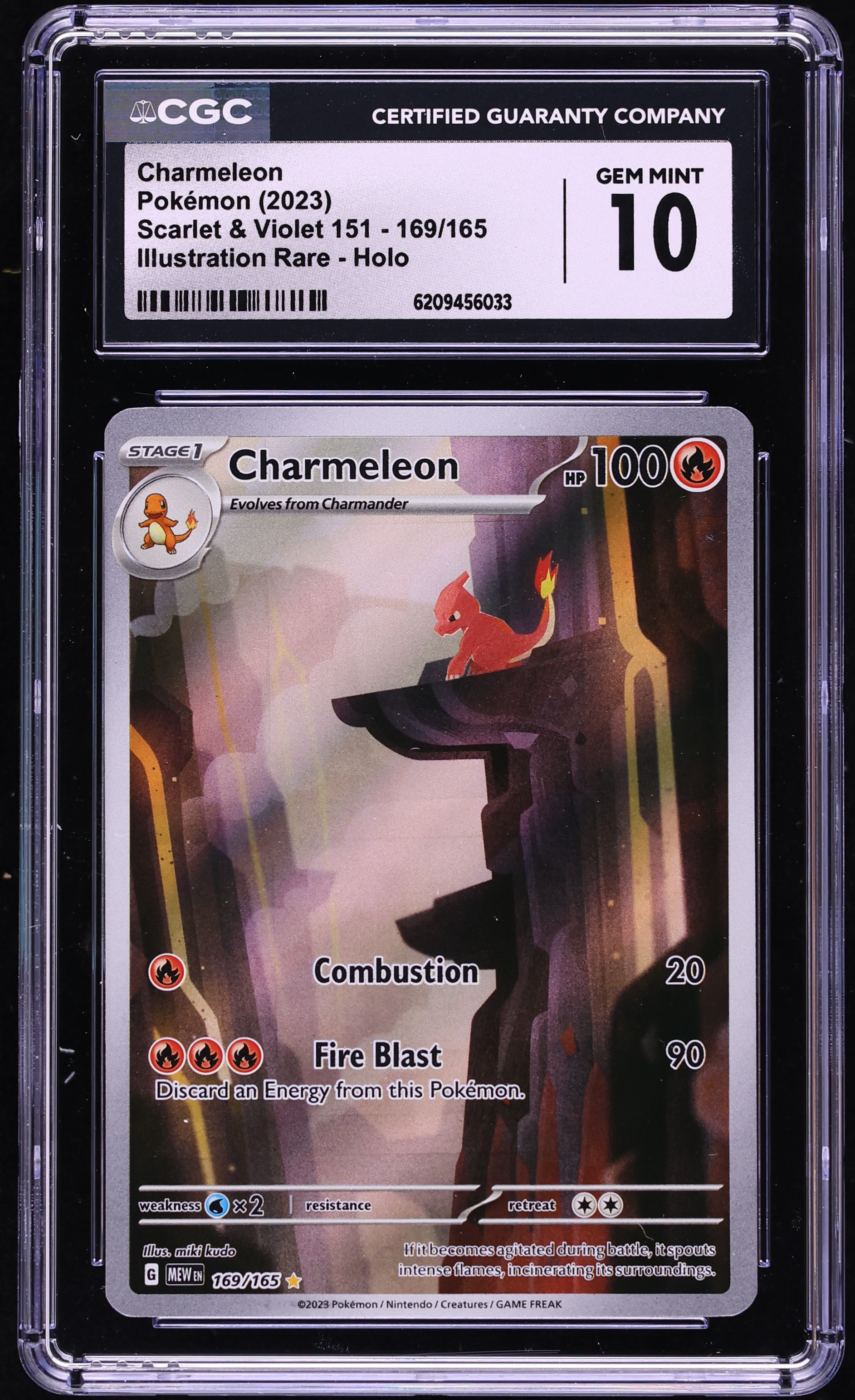 2023 Pokemon Scarlet & Violet 151 IR Charmeleon #169 CGC 10 GEM MINT