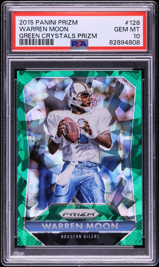 2015 Panini Prizm Green Crystals Warren Moon /75 #128 PSA 10 GEM MINT