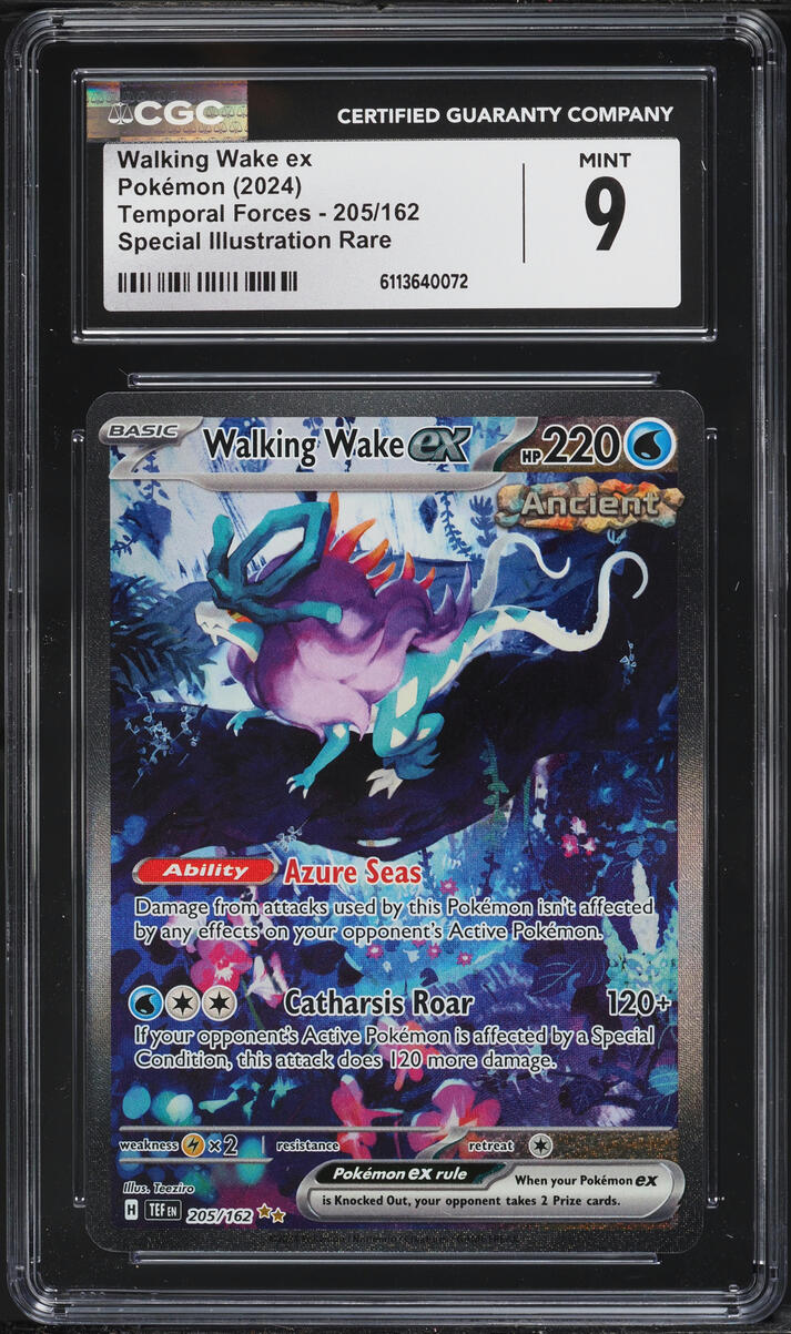 2024 Pokemon Scarlet & Violet Temporal Forces SIR Walking Wake ex #205 CGC 9 MINT