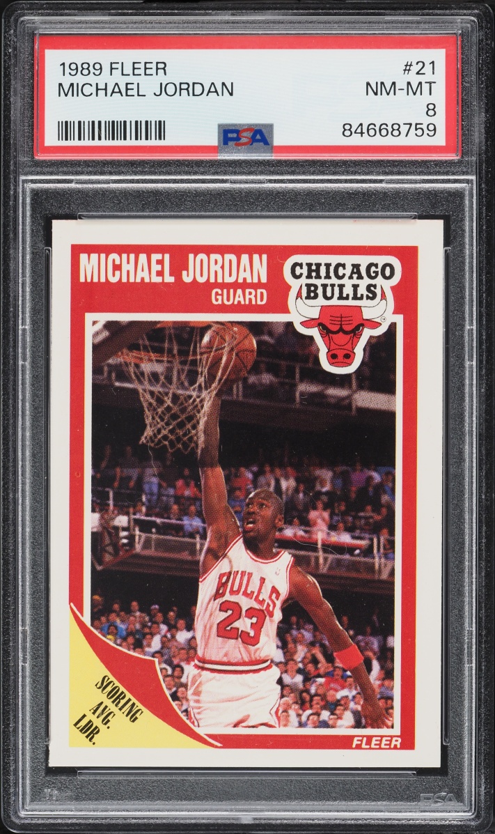 1989 Fleer Basketball Michael Jordan #21 PSA 8 NM-MT