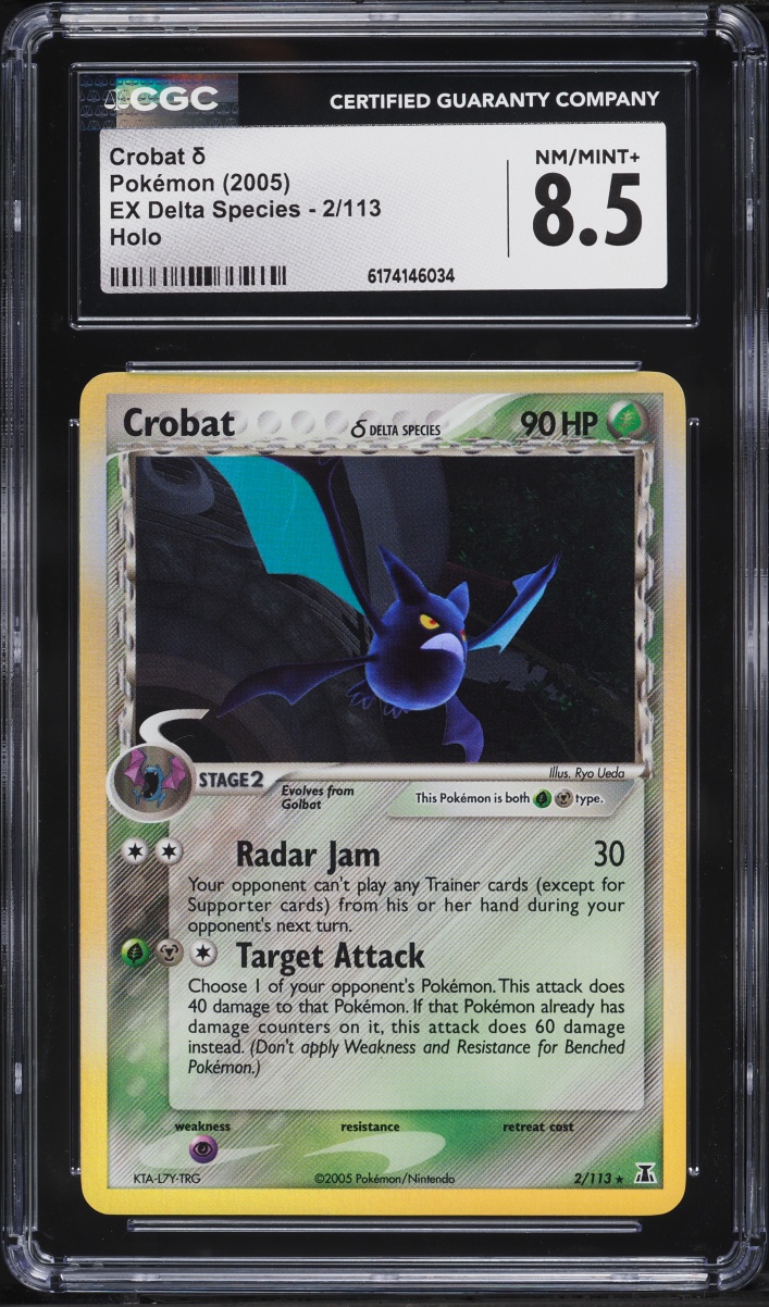 2005 Pokemon EX Delta Species Holo Crobat #2 CGC 8.5 NM-MT+