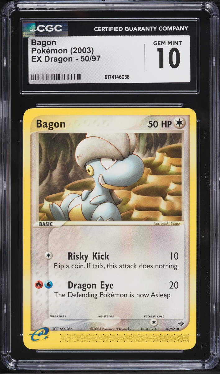 2003 Pokemon EX Dragon Bagon #50 CGC 10 GEM MINT
