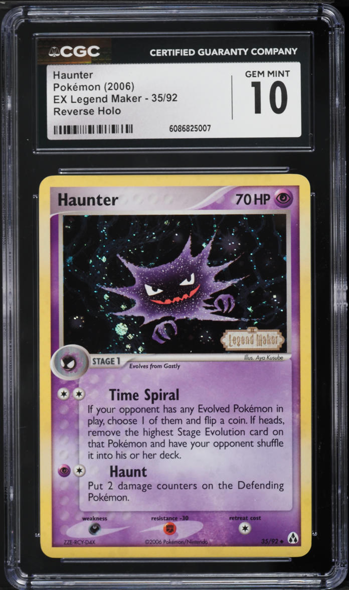 2006 Pokemon EX Legend Maker Reverse Holo Haunter #35 CGC 10 GEM MINT