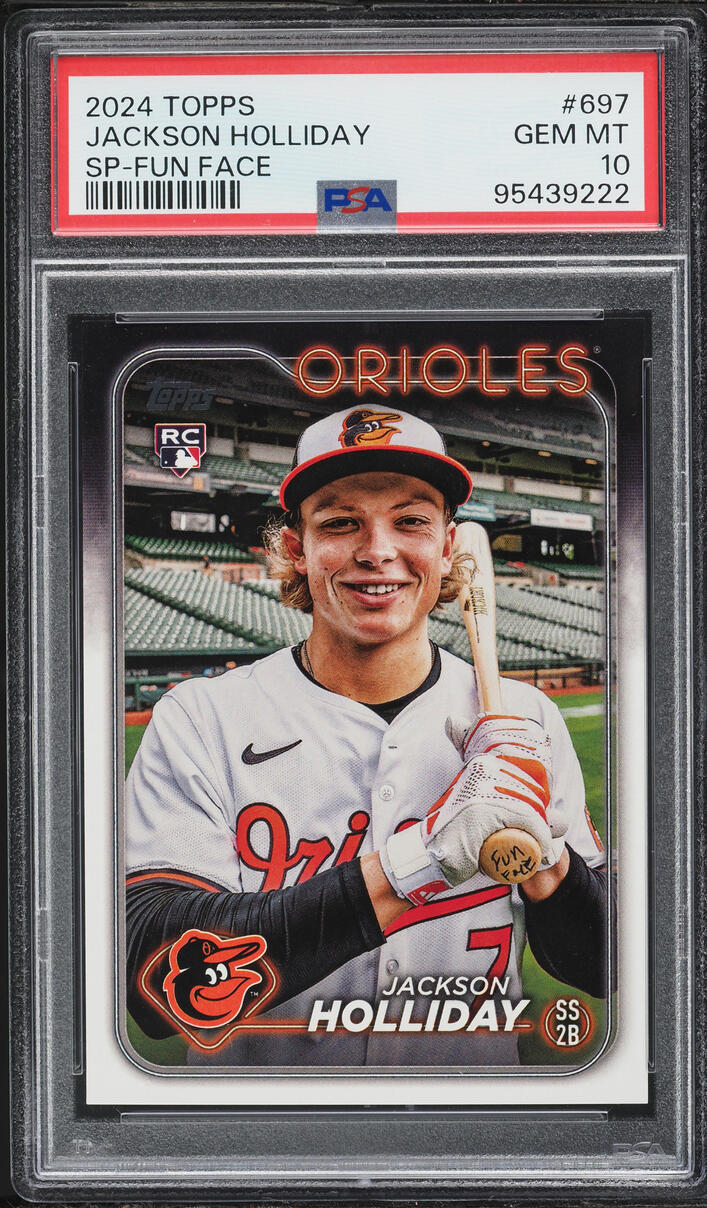 2024 Topps SP Fun Face Jackson Holliday ROOKIE #697 PSA 10 GEM MINT