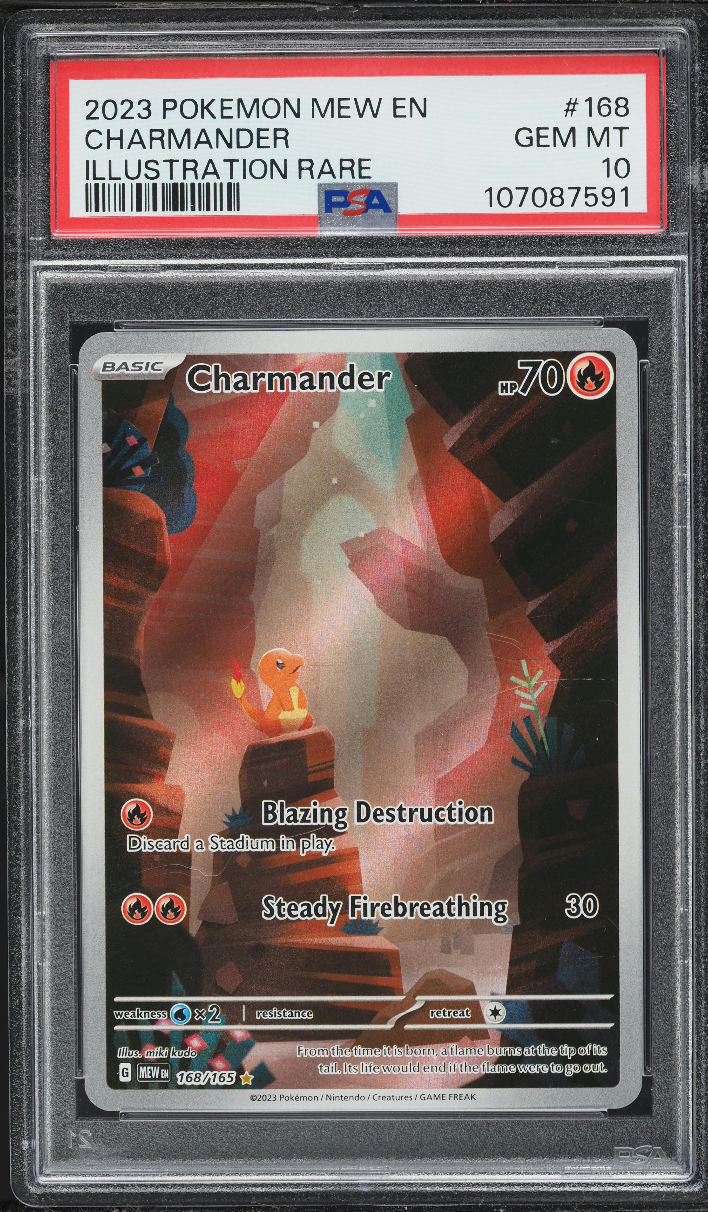 2023 Pokemon Scarlet & Violet 151 IR Charmander #168 PSA 10 GEM MINT