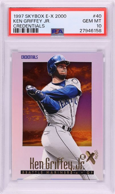 1997 Skybox E-X 2000 Credentials Ken Griffey Jr. /299 #40 PSA 10 GEM MINT - Photo 1
