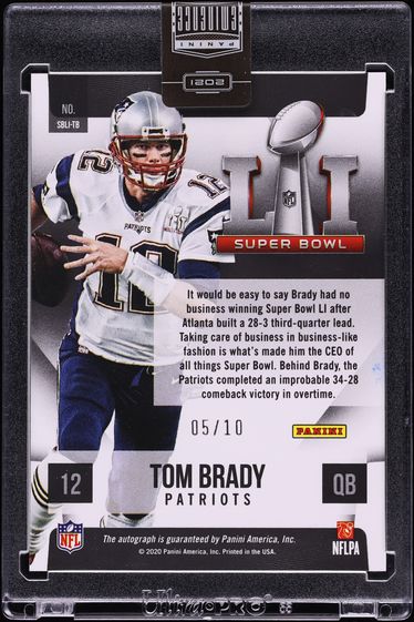 2021 Panini Eminence Super Bowl Signatures Tom Brady AUTO /10 #SBLI-TB - Photo 2