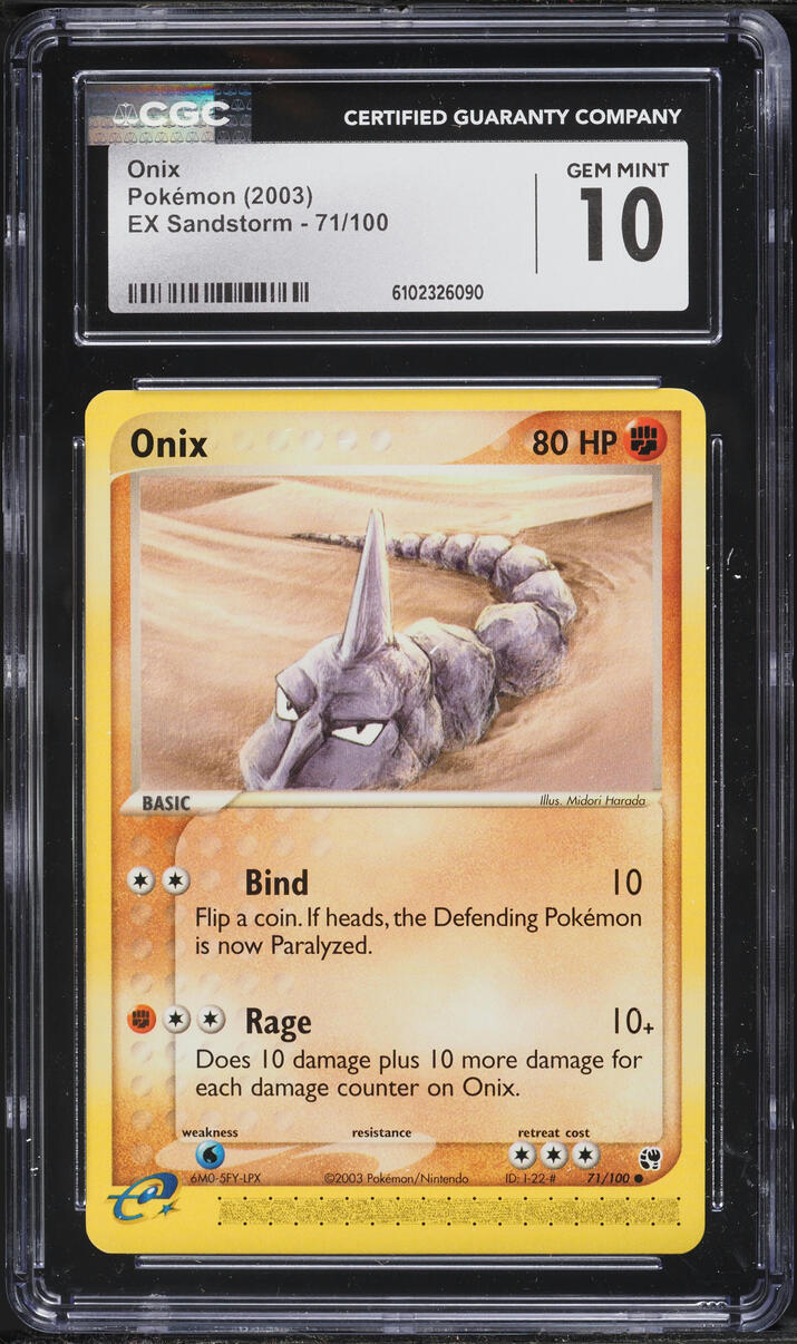 2003 Pokemon EX Sandstorm Onix #71 CGC 10 GEM MINT