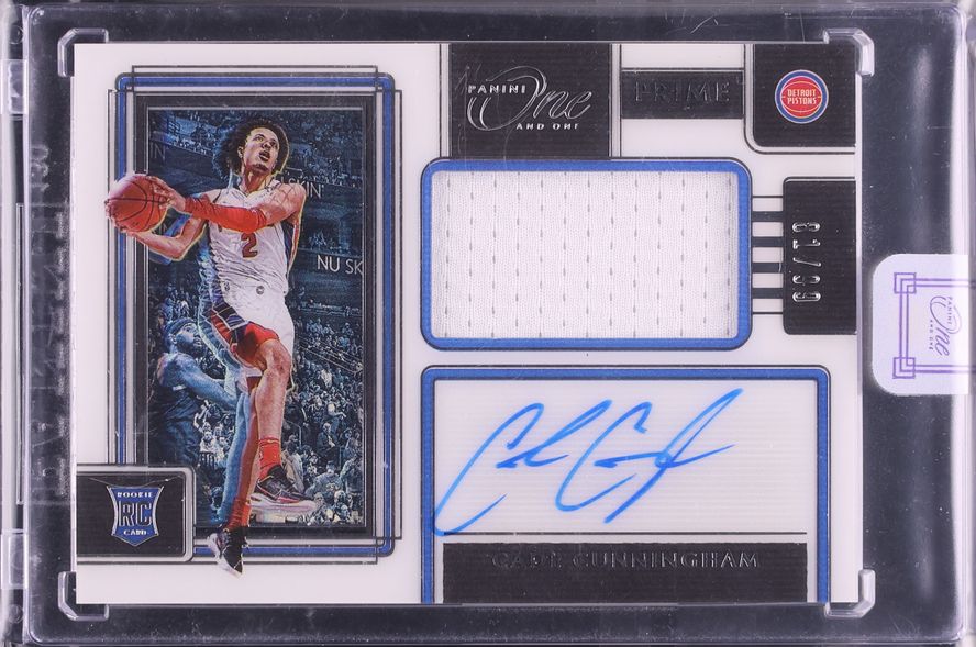 2021 Panini One And One Prime Cade Cunningham ROOKIE PATCH AUTO /99 #PR-CCM CGC AUTH