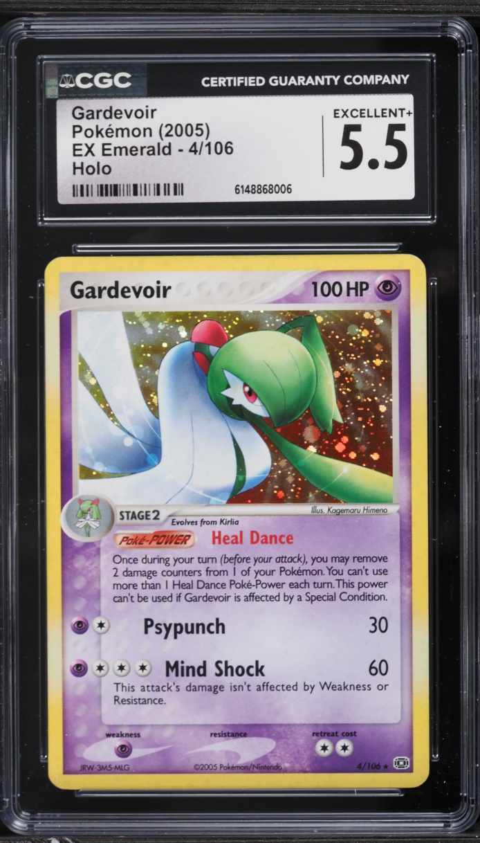 2005 Pokemon EX Emerald Holo Gardevoir #4 CGC 5.5 EX+