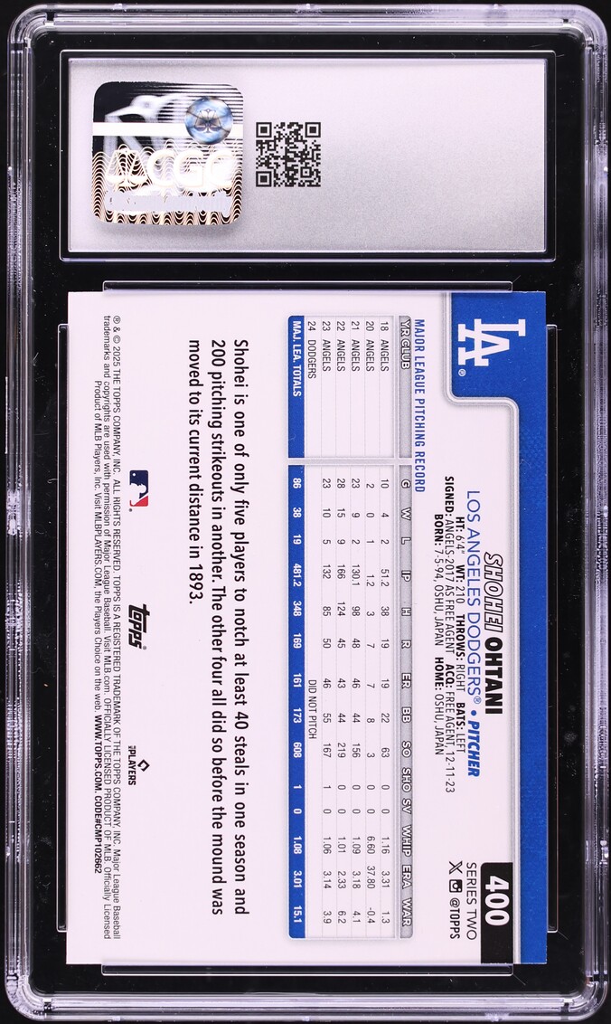 2025 Topps Shohei Ohtani #400 CGC 10 GEM MINT