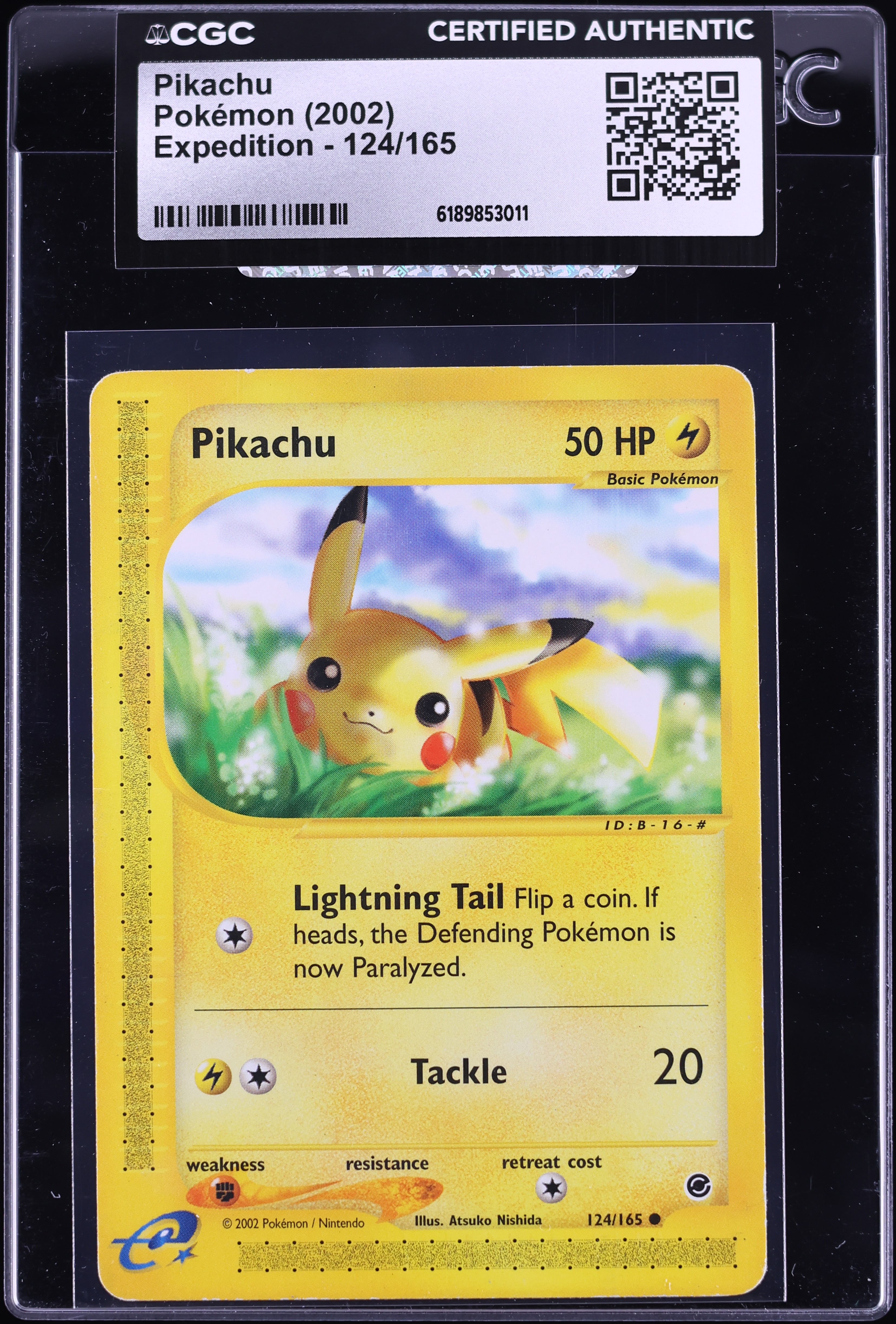 2002 Pokemon Expedition Pikachu #124 CGC AUTH