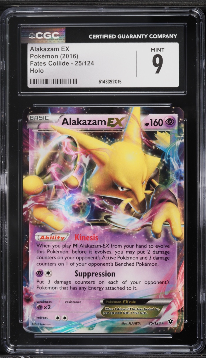 2016 Pokemon XY Fates Collide Holo Alakazam EX #25 CGC 9 MINT
