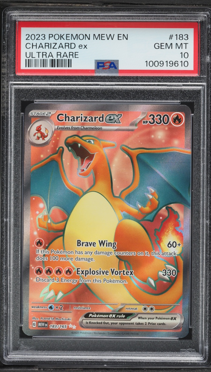2023 Pokemon Scarlet & Violet 151 Full Art Charizard EX #183 PSA 10 GEM MINT