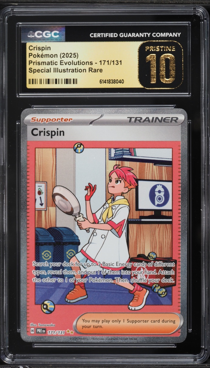 2025 Pokemon Scarlet & Violet Prismatic Evolutions SIR Crispin #171 CGC 10 PRISTINE
