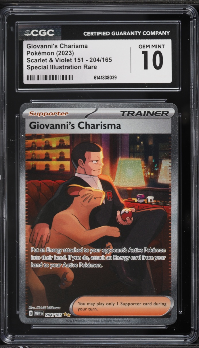 2023 Pokemon Scarlet & Violet 151 SIR Giovanni's Charisma #204 CGC 10 GEM MINT