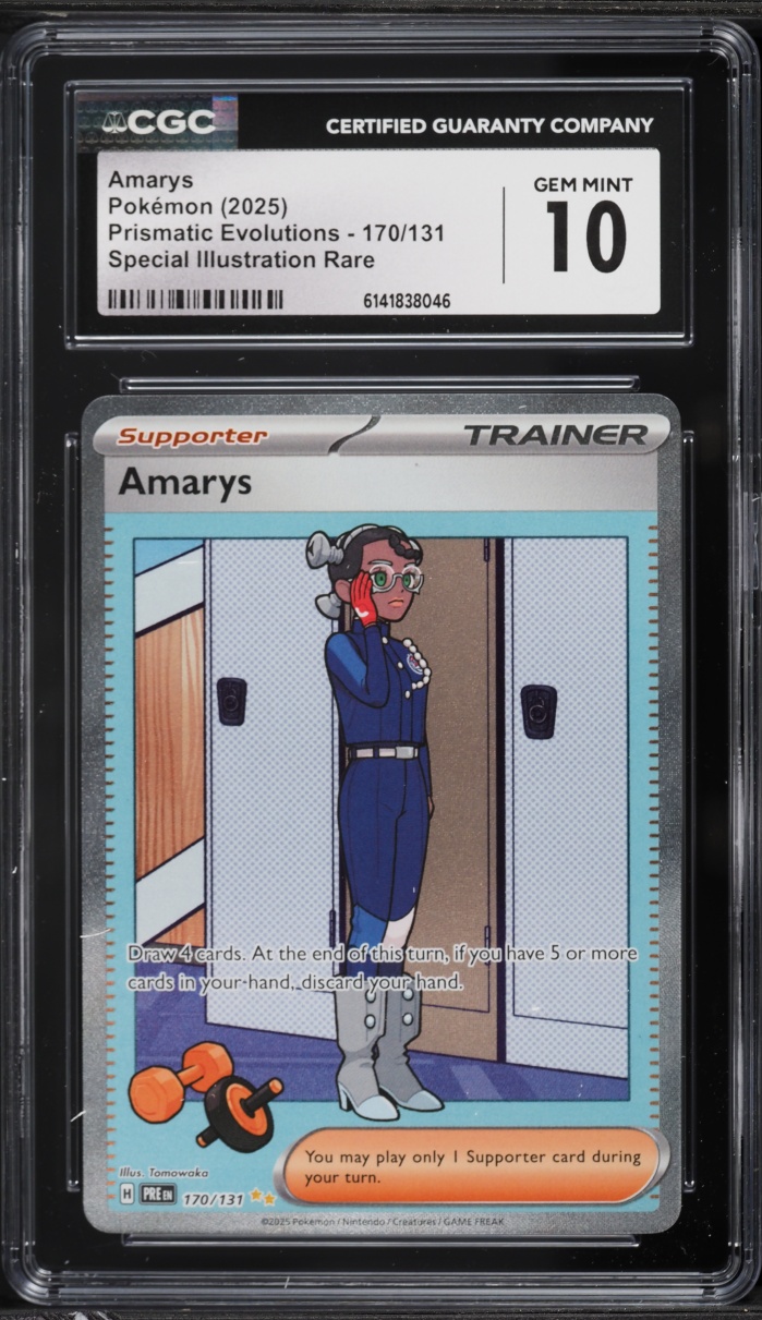 2025 Pokemon Scarlet & Violet Prismatic Evolutions SIR Amarys #170 CGC 10 GEM MINT