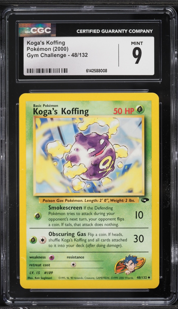 2000 Pokemon Gym Challenge Koga's Koffing #48 CGC 9 MINT