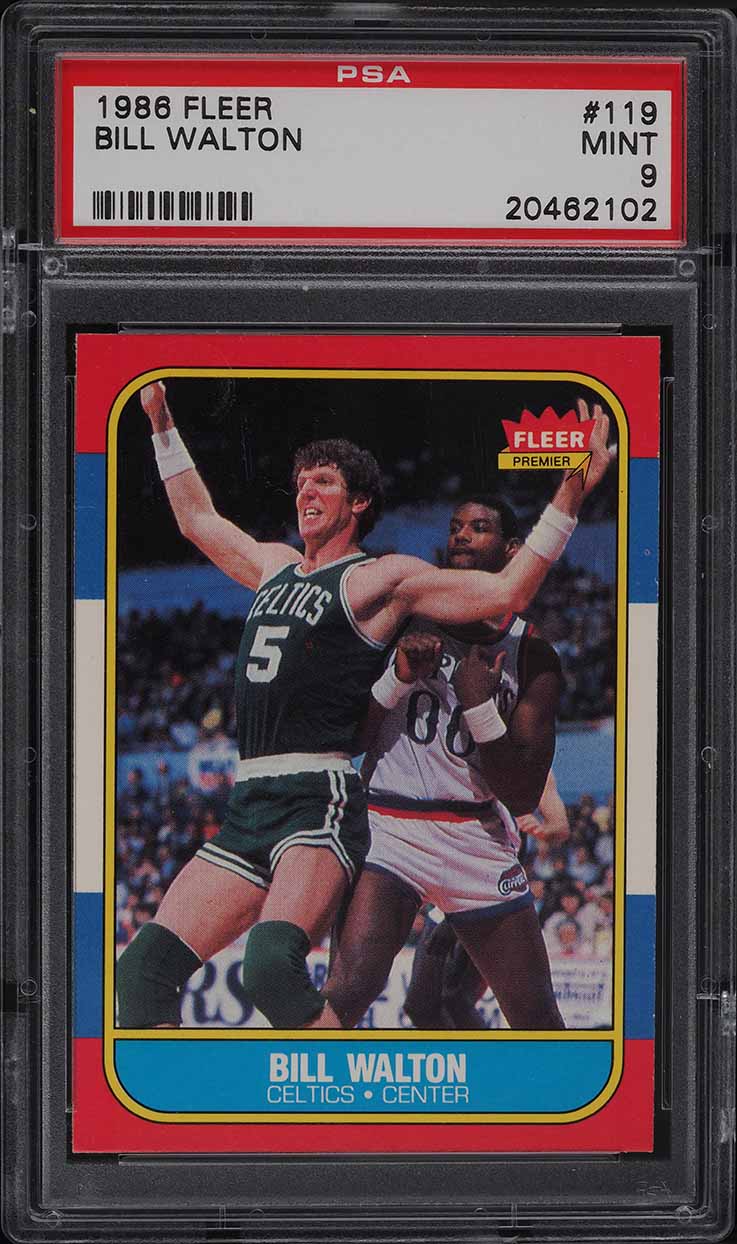 1986 Fleer Basketball Bill Walton #119 PSA 9 MINT