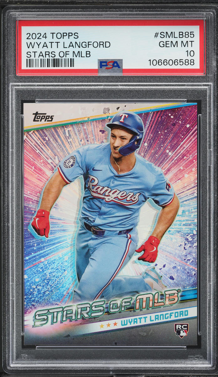 2024 Topps Stars Of MLB Update Wyatt Langford ROOKIE #SMLB-85 PSA 10 GEM MINT