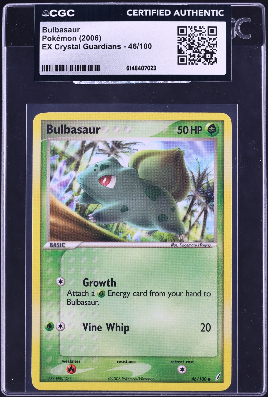 2006 Pokemon EX Crystal Guardians Bulbasaur #46 CGC AUTH