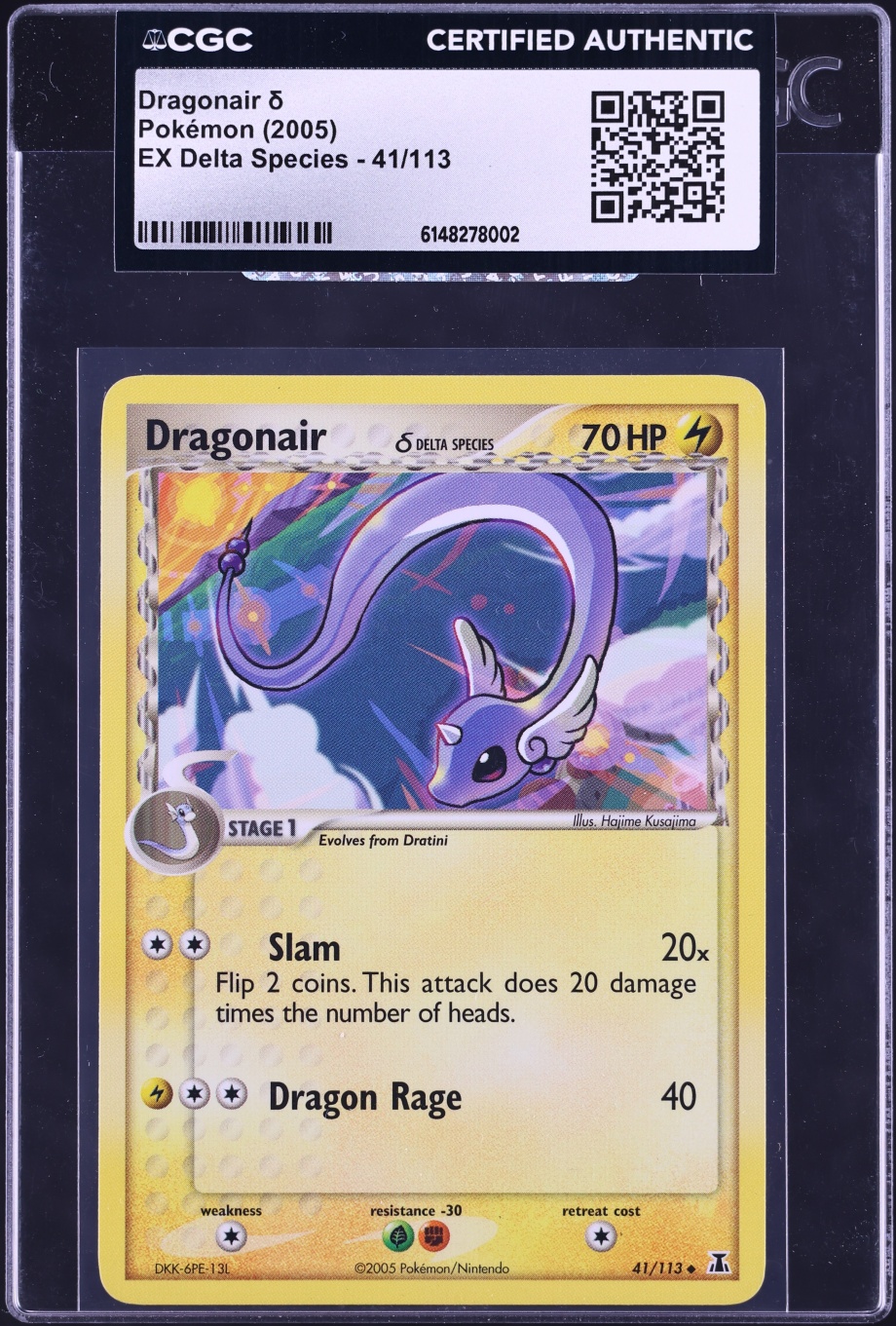 2005 Pokemon EX Delta Species Dragonair #41 CGC AUTH