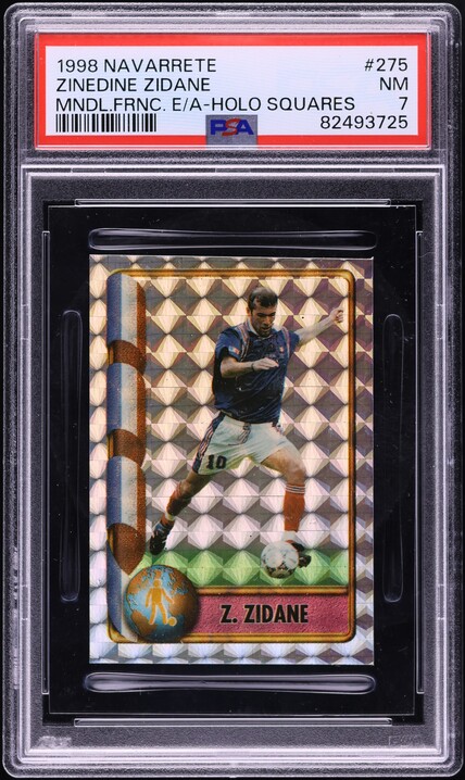 1998 Panini Superfoot Stickers Zinedine Zidane #166 PSA 9 MINT on