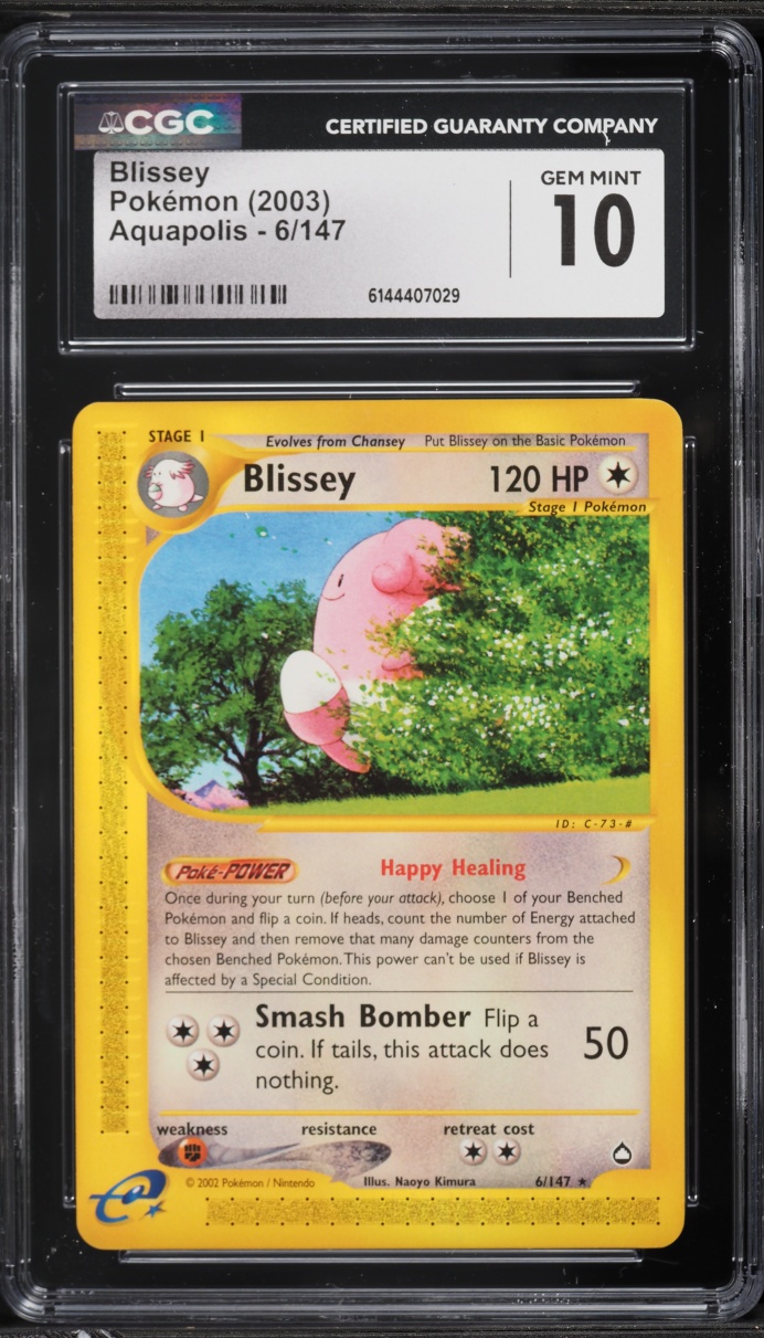 2003 Pokemon Aquapolis Blissey #6 CGC 10 GEM MINT
