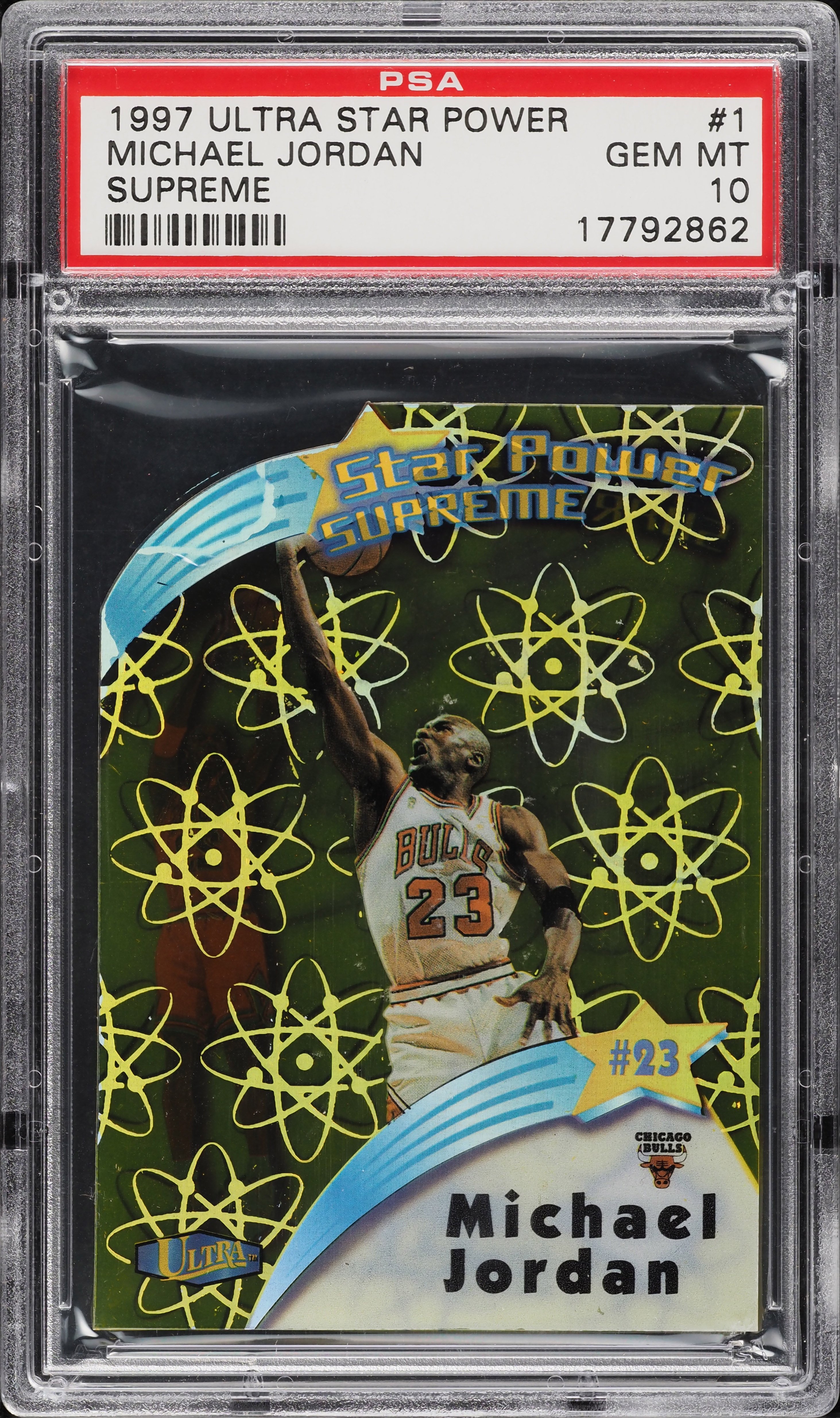 1997 Ultra Star Power Supreme Michael Jordan #1 PSA 10 GEM