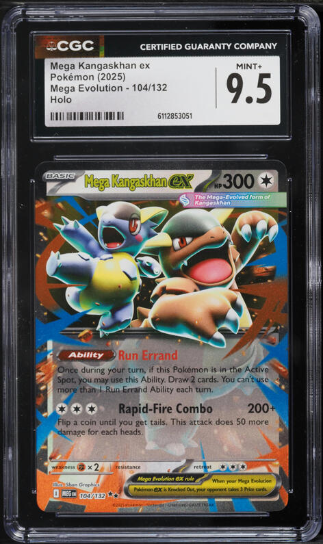 2025 Pokemon Mega Evolution Holo Mega Kangaskhan EX #104 CGC 9