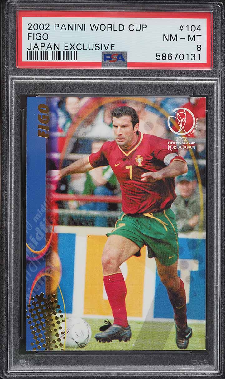 2002 Panini World Cup Japan Exclusive Figo #104 PSA 8 NM-MT