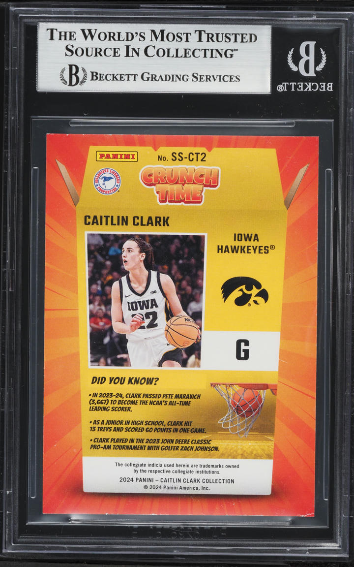 2024 Panini Collection Donruss Crunch Time Caitlin Clark #CT2 BGS 7.5 NRMT+